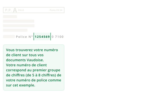 Numéro de client